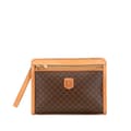 Miniatyrbillede 1 af 10: Pre-owned Celine Macadam Coated Canvas Clutch Brown