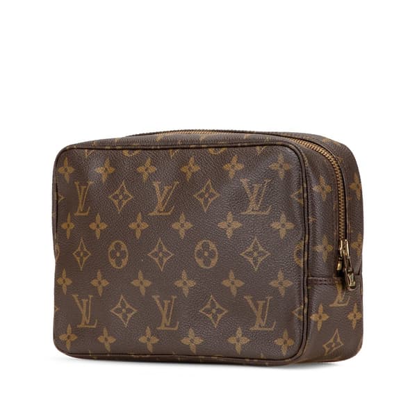 Pre-owned Louis Vuitton Monogram Trousse Toilette 23 Brown