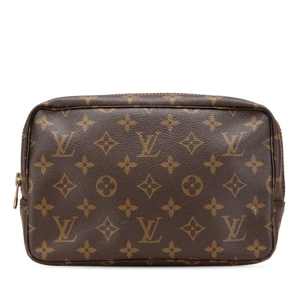 Pre-owned Louis Vuitton Monogram Trousse Toilette 23 Brown