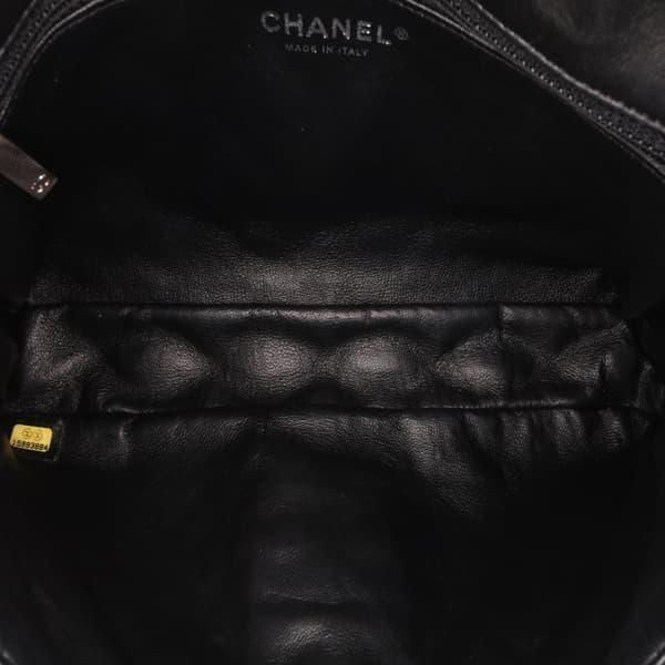 Pre-owned Chanel Reissue 2.55 Metallic Lambskin Roll Clutch Black