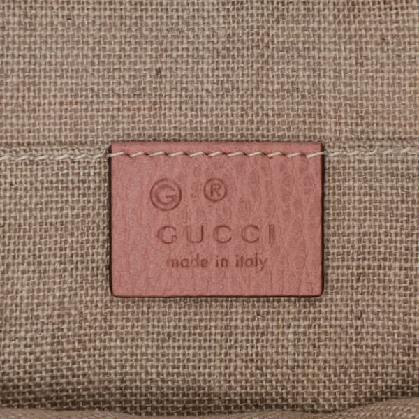 Pre-owned Gucci Calfskin Bamboo Clutch Pink