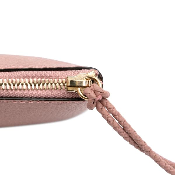 Pre-owned Gucci Calfskin Bamboo Clutch Pink