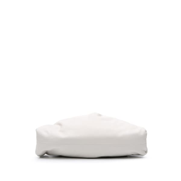Pre-owned Bottega Veneta Lambskin The Pouch White