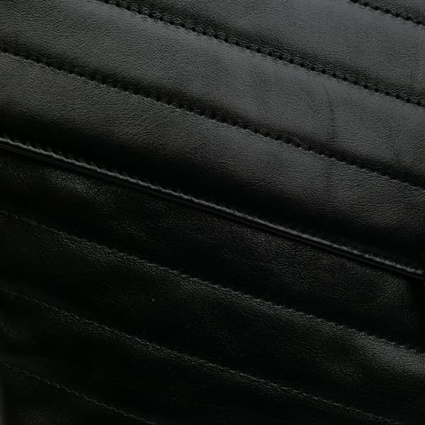 Pre-owned Chanel Paris Hamburg Chevron Lambskin Clutch Black