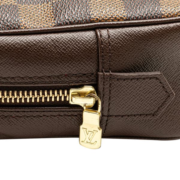 Pre-owned Louis Vuitton Damier Ebene Trousse Toilette 25 Brown