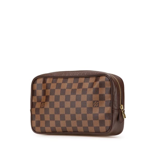 Pre-owned Louis Vuitton Damier Ebene Trousse Toilette 25 Brown