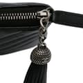 Miniatyrbilde 7 av 10: Pre-owned Chanel Large Diagonal Chevron Calfskin Tassel O Case Clutch Black