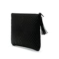 Miniatyrbilde 2 av 10: Pre-owned Chanel Large Diagonal Chevron Calfskin Tassel O Case Clutch Black