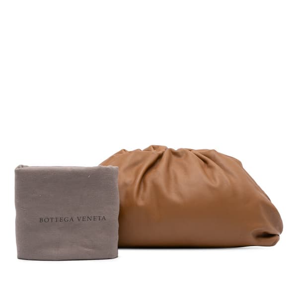 Pre-owned Bottega Veneta Lambskin The Pouch Brown