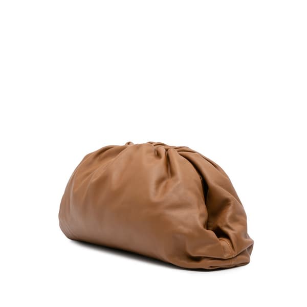 Pre-owned Bottega Veneta Lambskin The Pouch Brown