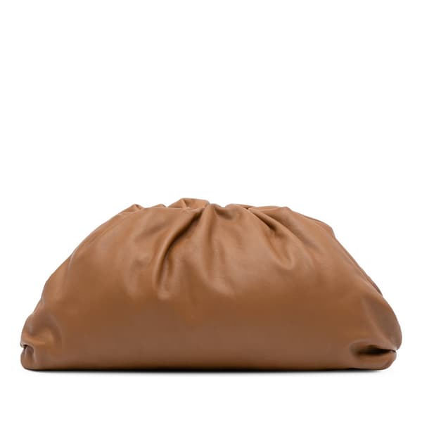 Pre-owned Bottega Veneta Lambskin The Pouch Brown