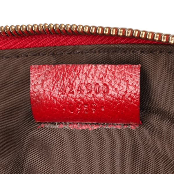 Pre-owned Gucci Large GG Supreme Tian Clutch Brown