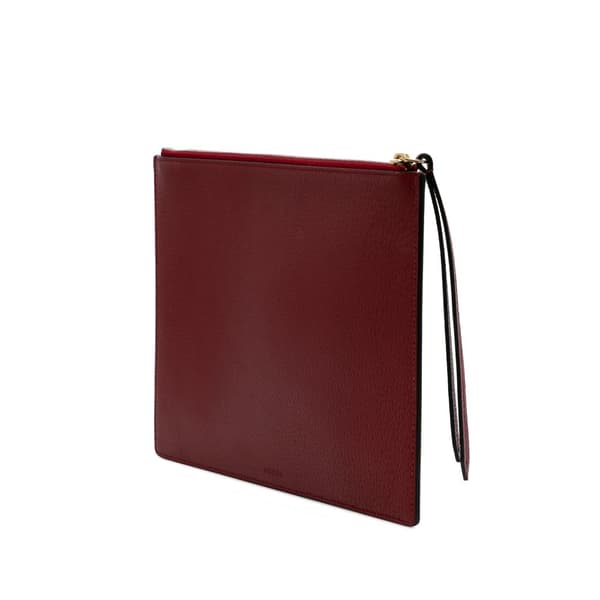 Pre-owned Gucci Large GG Supreme Tian Clutch Brown
