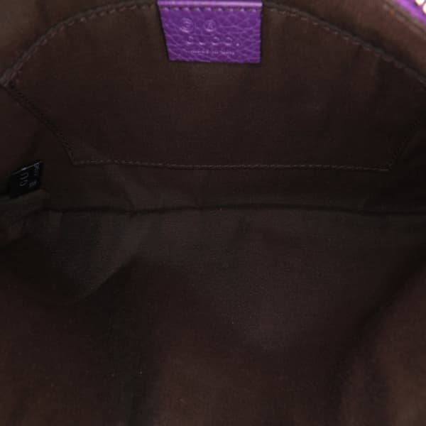 Pre-owned Gucci Calfskin Bamboo Clutch Purple