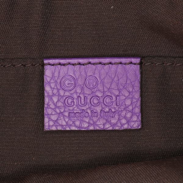 Pre-owned Gucci Calfskin Bamboo Clutch Purple