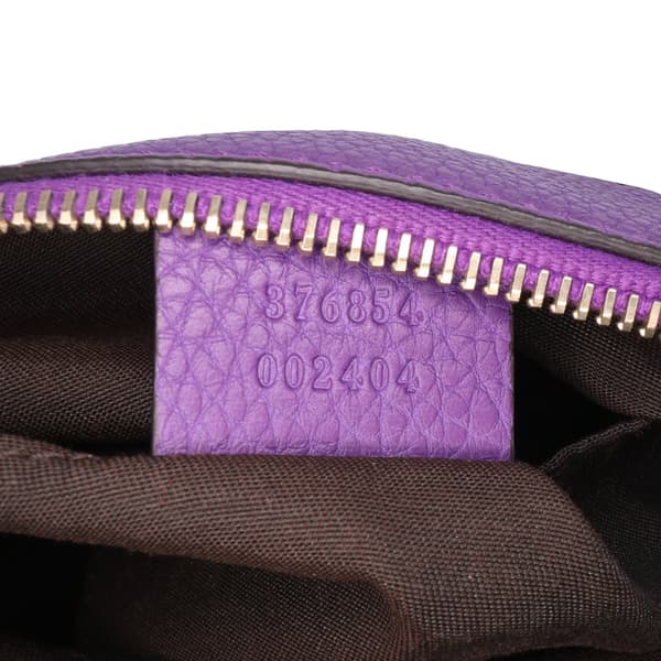 Pre-owned Gucci Calfskin Bamboo Clutch Purple