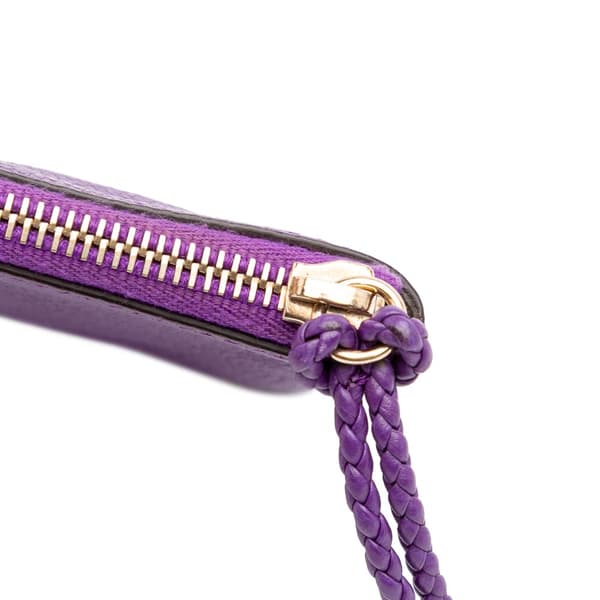 Pre-owned Gucci Calfskin Bamboo Clutch Purple