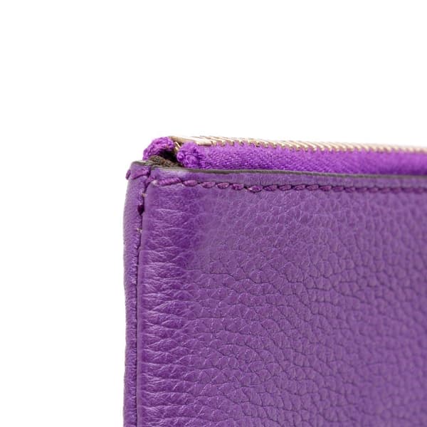 Pre-owned Gucci Calfskin Bamboo Clutch Purple