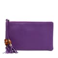Miniatyrbilde 1 av 10: Pre-owned Gucci Calfskin Bamboo Clutch Purple