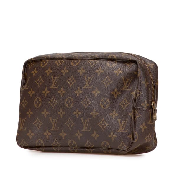 Pre-owned Louis Vuitton Monogram Trousse Toilette 28 Brown