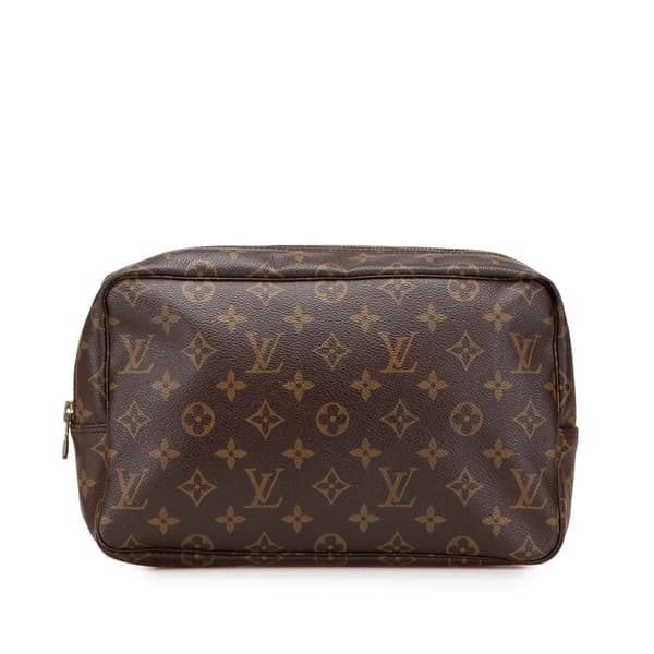 Pre-owned Louis Vuitton Monogram Trousse Toilette 28 Brown