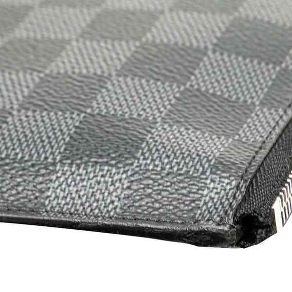 Pre-owned Louis Vuitton Damier Graphite Pochette Jour GM Black