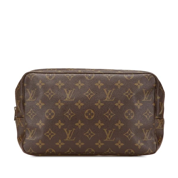 Pre-owned Louis Vuitton Monogram Trousse Toilette 28 Brown