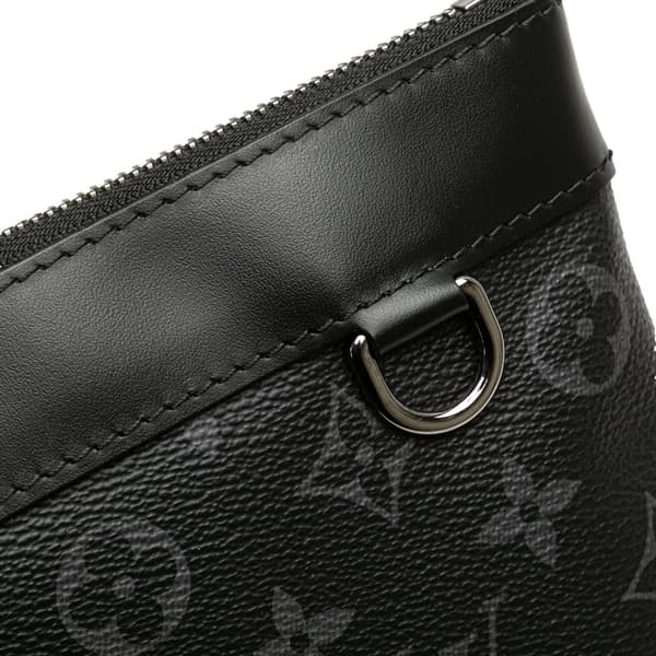 Pre-owned Louis Vuitton Monogram Eclipse Discovery Pochette GM Black