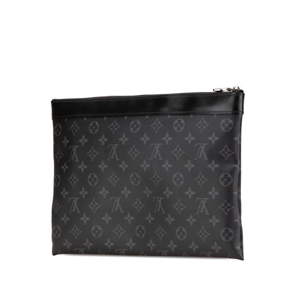 Pre-owned Louis Vuitton Monogram Eclipse Discovery Pochette GM Black