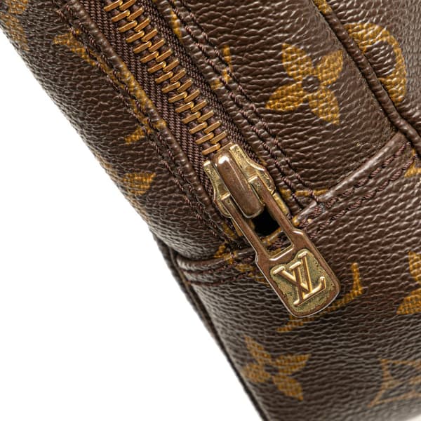 Pre-owned Louis Vuitton Monogram Trousse Toilette 23 Brown