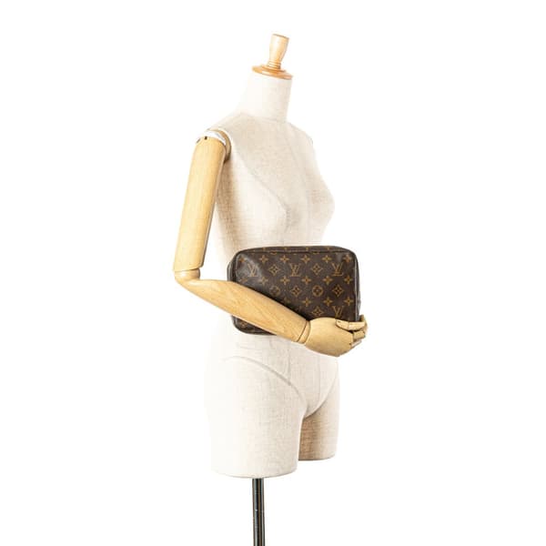 Pre-owned Louis Vuitton Monogram Trousse Toilette 23 Brown