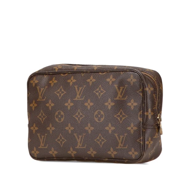 Pre-owned Louis Vuitton Monogram Trousse Toilette 23 Brown
