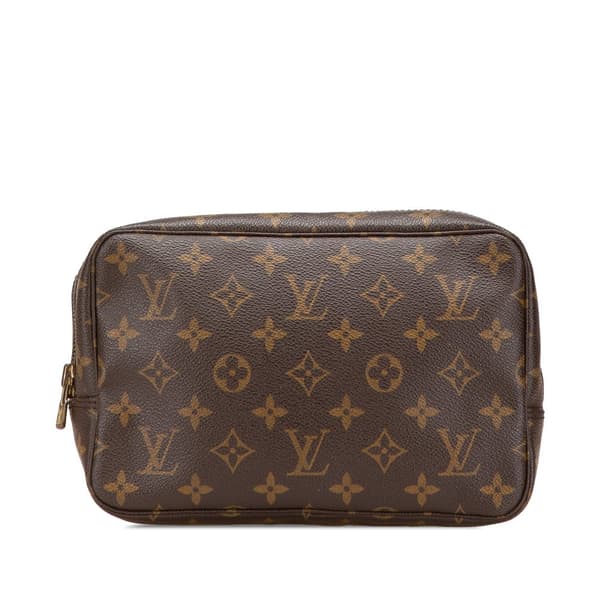 Pre-owned Louis Vuitton Monogram Trousse Toilette 23 Brown