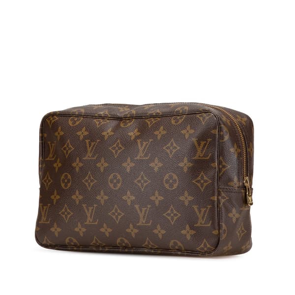 Pre-owned Louis Vuitton Monogram Trousse Toilette 28 Brown