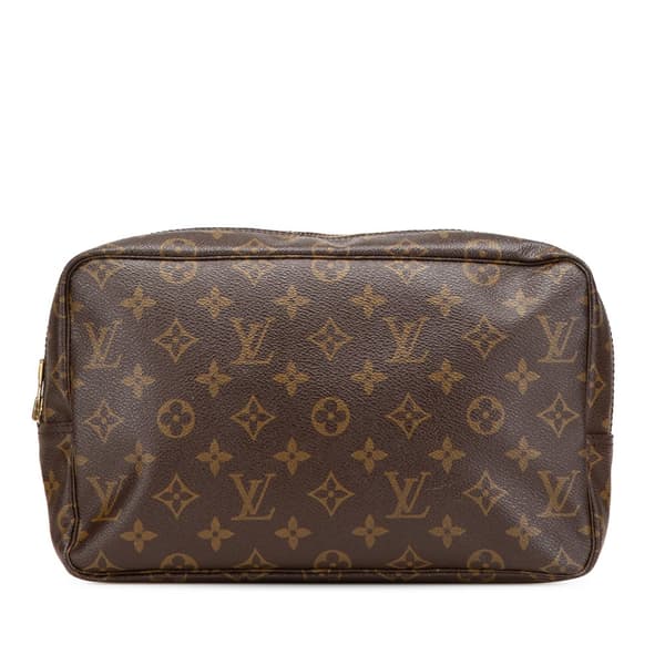 Pre-owned Louis Vuitton Monogram Trousse Toilette 28 Brown