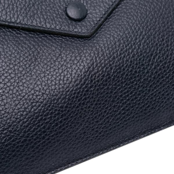 Pre-owned Dolce & Gabbana Leather Envelope Clutch Blue