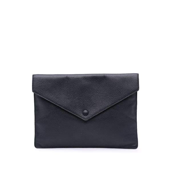 Pre-owned Dolce & Gabbana Leather Envelope Clutch Blue