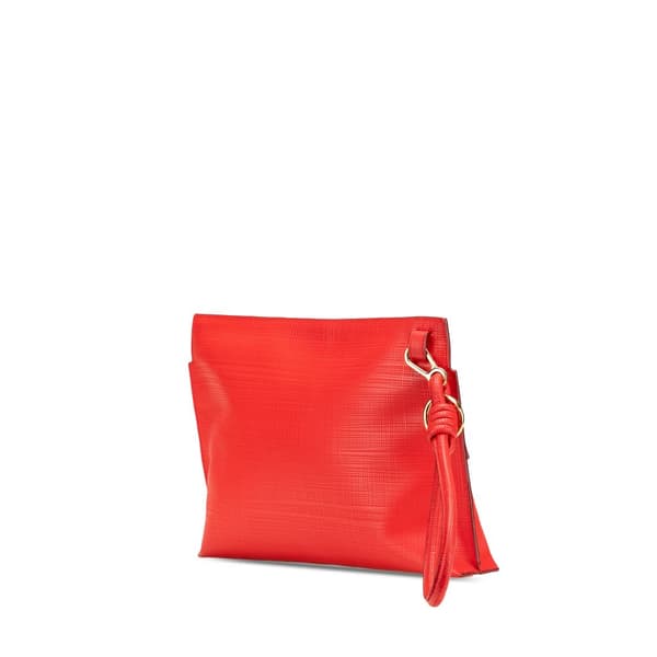 Pre-owned LOEWE Leather Anagram T Clutch Red
