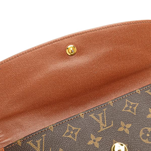 Pre-owned Louis Vuitton Monogram Pochette Dame PM Brown
