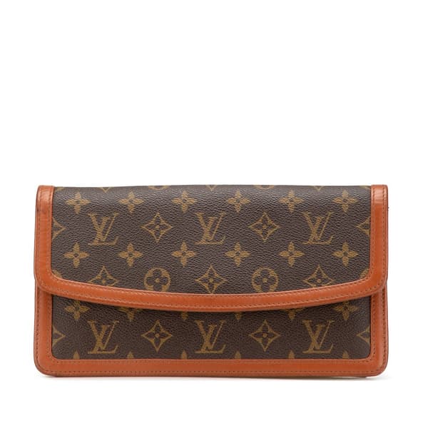 Pre-owned Louis Vuitton Monogram Pochette Dame PM Brown