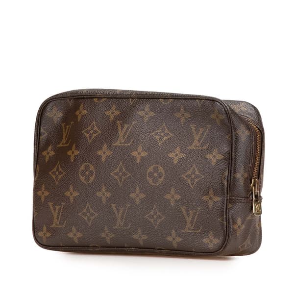Pre-owned Louis Vuitton Monogram Trousse Toilette 23 Brown