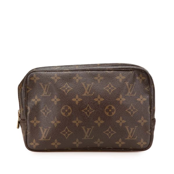 Pre-owned Louis Vuitton Monogram Trousse Toilette 23 Brown