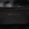 Miniatyrbild 5 av 10: Pre-owned Yves Saint Laurent Large Textured Patent Monogram Belle De Jour Clutch Black