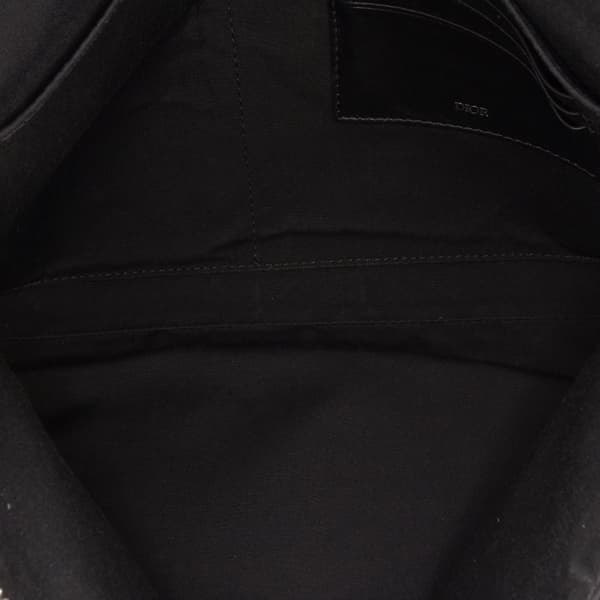 Pre-owned Dior Oblique Canvas A4 Zipped Pouch Black