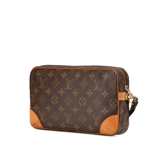 Pre-owned Louis Vuitton Monogram Marly Dragonne GM Brown