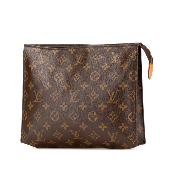 Pre-owned Louis Vuitton Monogram Toiletry Pouch 26 Brown