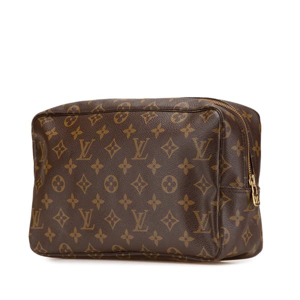 Pre-owned Louis Vuitton Monogram Trousse Toilette 28 Brown