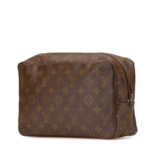 Pre-owned Louis Vuitton Monogram Trousse Toilette 28 Brown