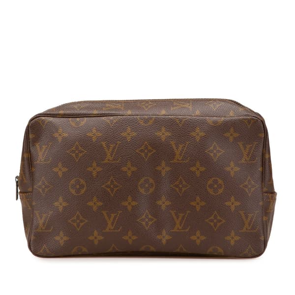 Pre-owned Louis Vuitton Monogram Trousse Toilette 28 Brown