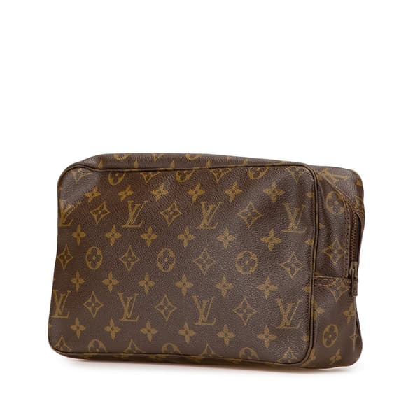 Pre-owned Louis Vuitton Monogram Trousse Toilette 28 Brown
